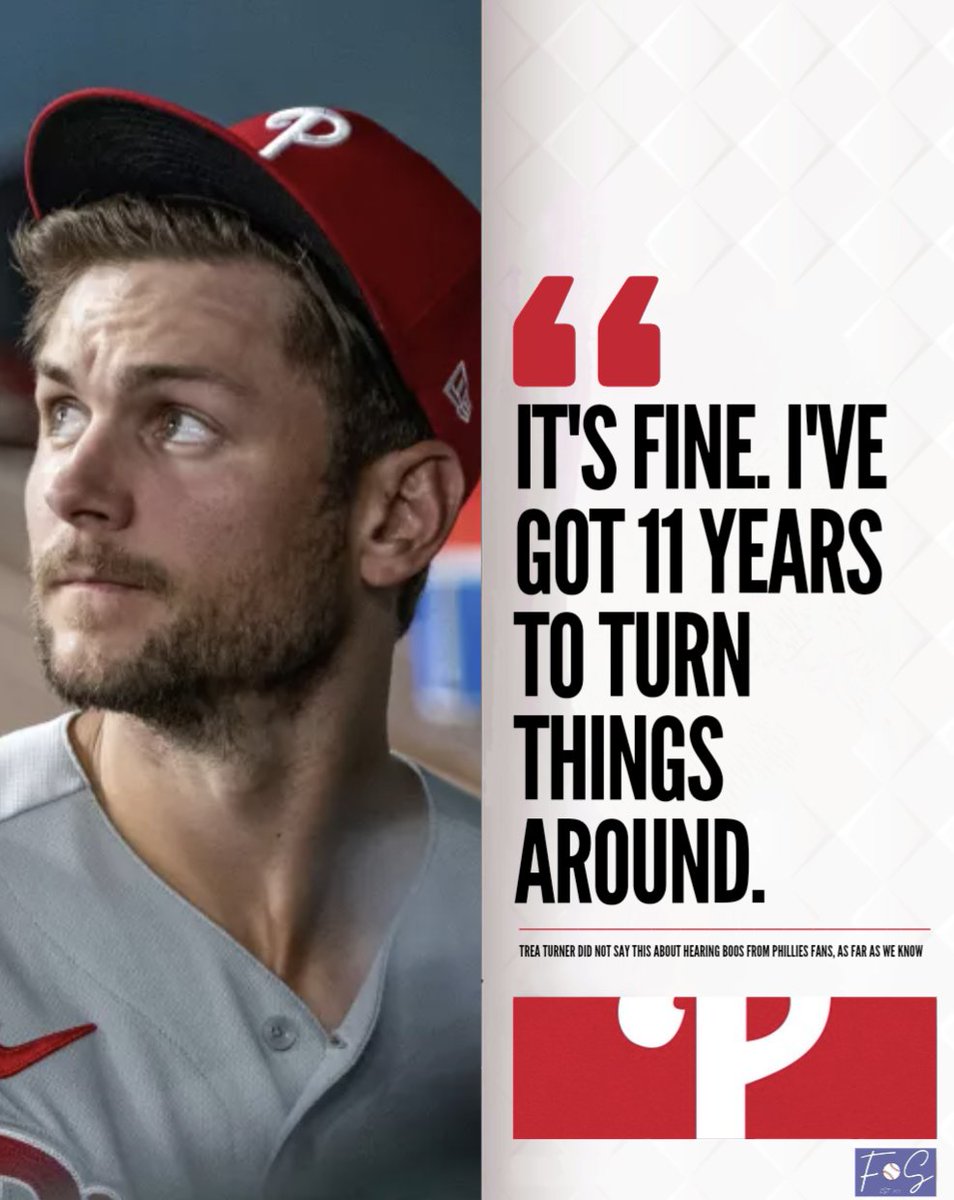 MLBONFAX's tweet photo. Trea Turner reacts to getting booed by Phillies fans. https://t.co/rEdEHN1mTG