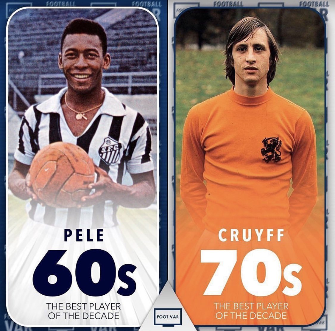 IamAbdul___'s tweet photo. The Best players of every decade. 🏆🔥

A thread 🧵.

1. Pele and Cruyff (60s &amp; 70s) https://t.co/CcbOoC2L6L