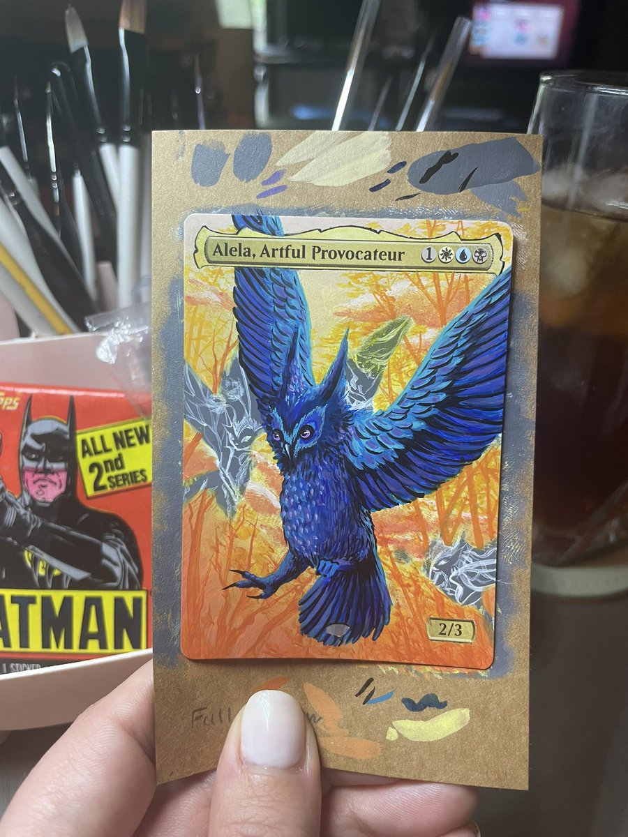 Freaky blue owl 🩵👁️👄👁️🪶🦉