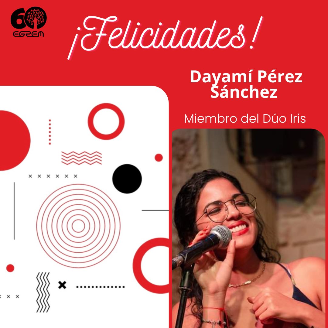 EGREMOFICIAL's tweet photo. ❤️En tu cumpleaños, Dayamí Pérez Sánchez, #EGREM te desea un día lleno de amor, risas y mucha creatividad🎶
 
🙏🏻Gracias por tu compromiso con la música y por seguir inspirando a otros con tus historias ¡MUCHAS FELICIDADES!
 
 #SienteLaMúsica #60AñosEGREM #CubaEsCultura #DúoIris https://t.co/hMOJR2V0oL