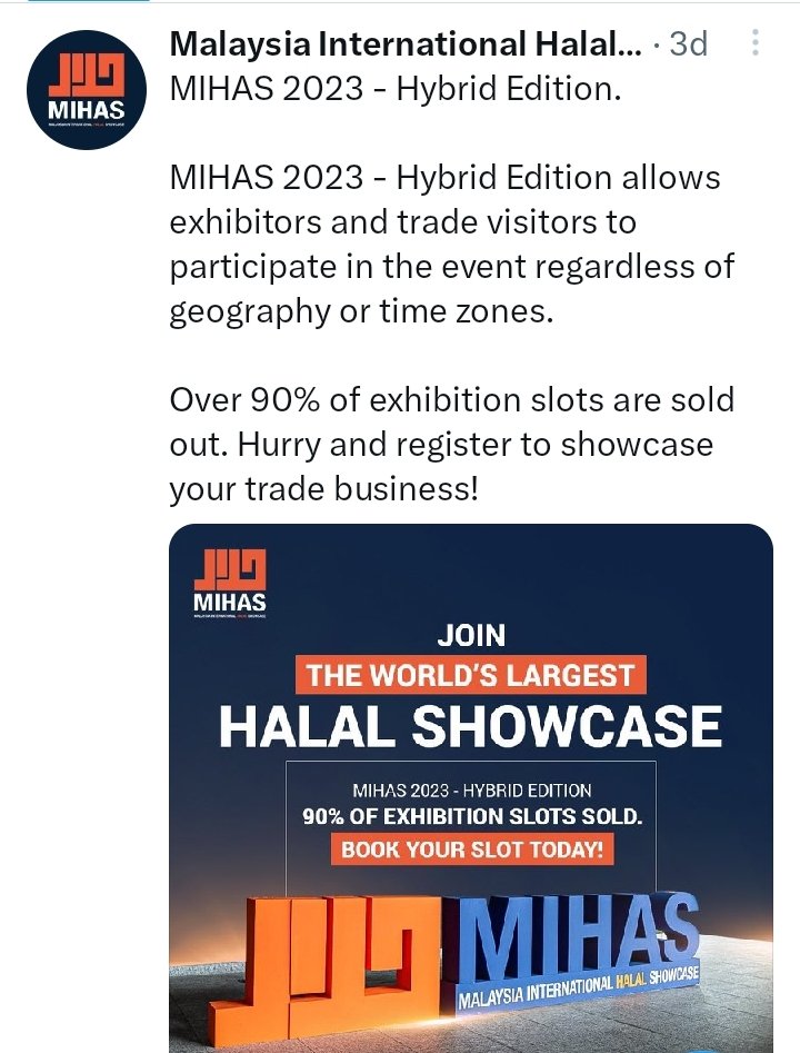 EssentialMuslim's tweet image. If you have not registered for MIHAS 2023, do it now!