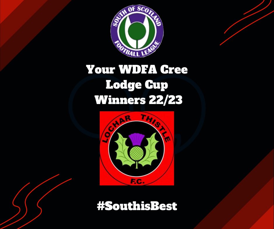 O F F I C I A L 🏆

Lochar Thistle win their first trophy since the 2016/17 season ⚽️

Congratulations to all at Lochar Thistle 🙌🔴⚫️