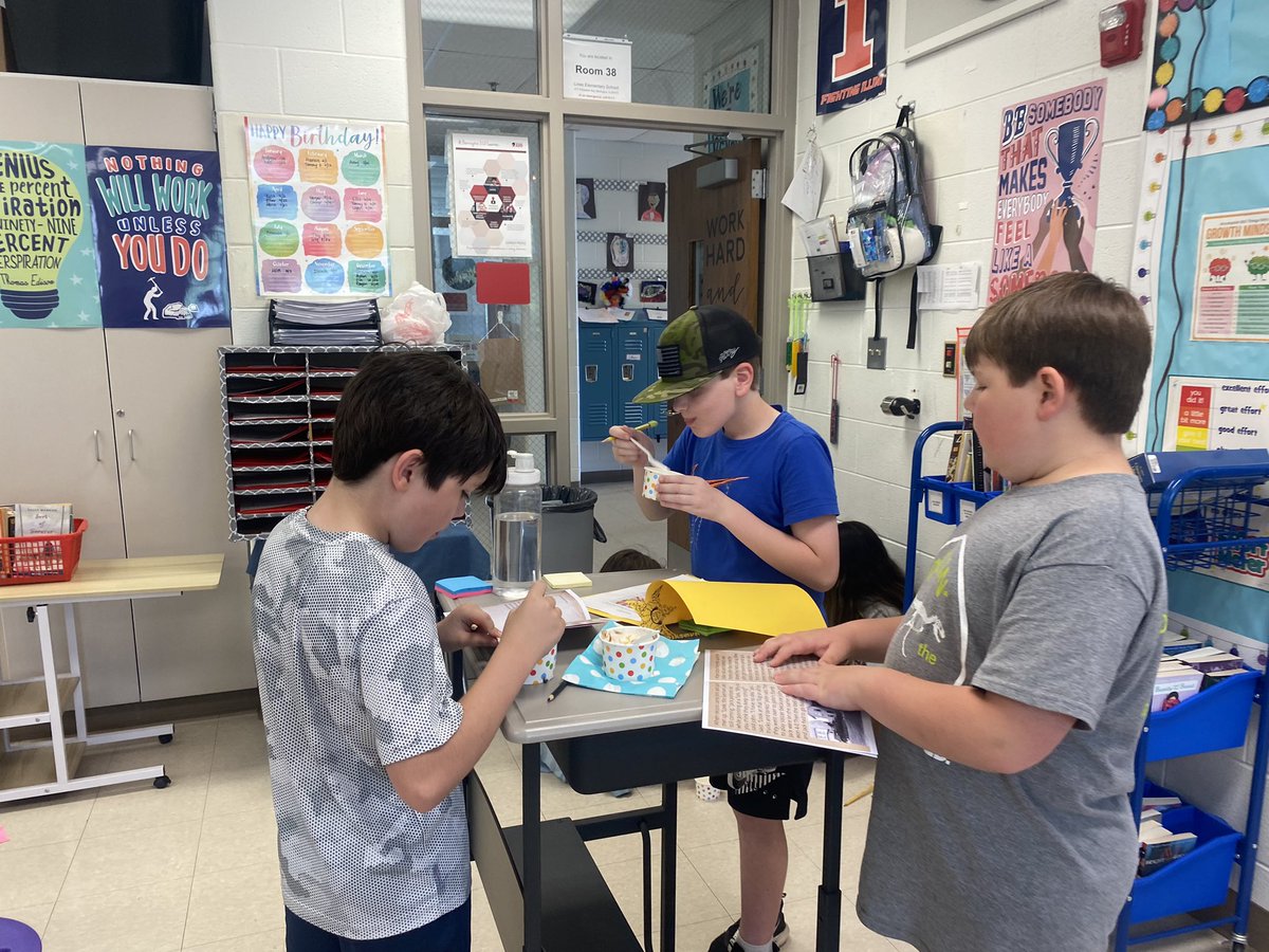 Friday fun historical fiction writing celebration with ice cream sundaes! So impressed with these authors, and their ability to give feedback to their peers!! #LinesDoesItWrite <a href="/Lines220/">Arnett C. Lines Elementary</a> <a href="/Lines_Principal/">Dr. Hyllberg</a>