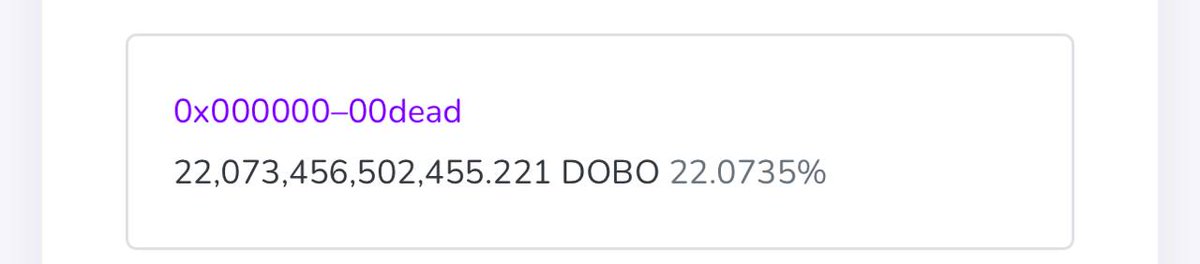 pulsebonk's tweet photo. 22 % of $DOBO supply is already burned🔥 in couple of hrs. #pulsechain #memecoin $pls https://t.co/EWY6OnVhB5