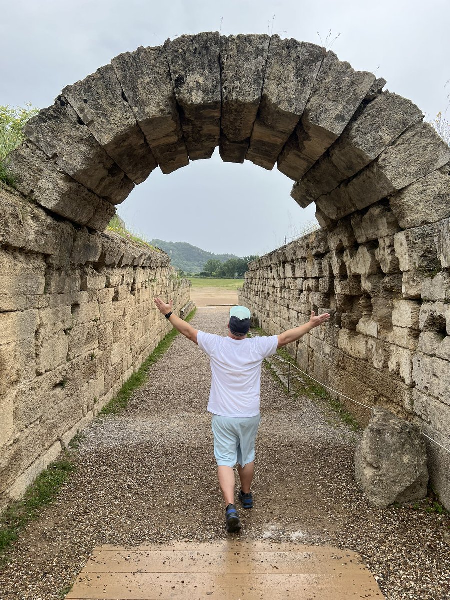 I think this is one of the best photos I took. This was actually a tunnel back then that lead to the arena. Imagine walking through this for your chance at eternal glory! #Olympia