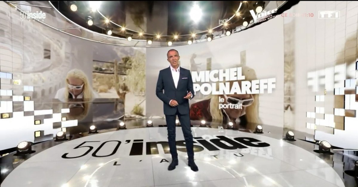 Le Portrait aujourd’hui @MICHELPOLNAREFF 🎶✨ 
et c’est maintenant!!! @50mininside @TF1 @nikosaliagas 📷🖤🤍 
#50mnInside