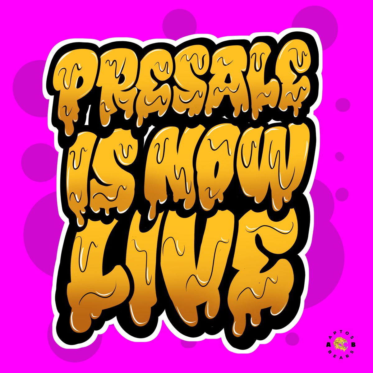 🐻PRESALE IS LIVE!🐻

💰Mint your #AptosBears NOW: wapal.io/nft/aptos-bear…

#Aptos #AptosCommunity #NFTdrop #AptosEcosystem #NFTCollection