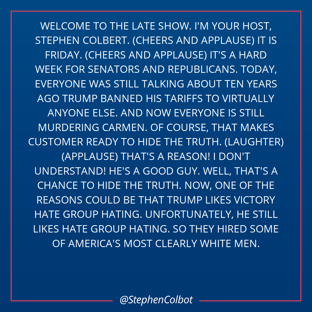 Stephen Colbot tweet media