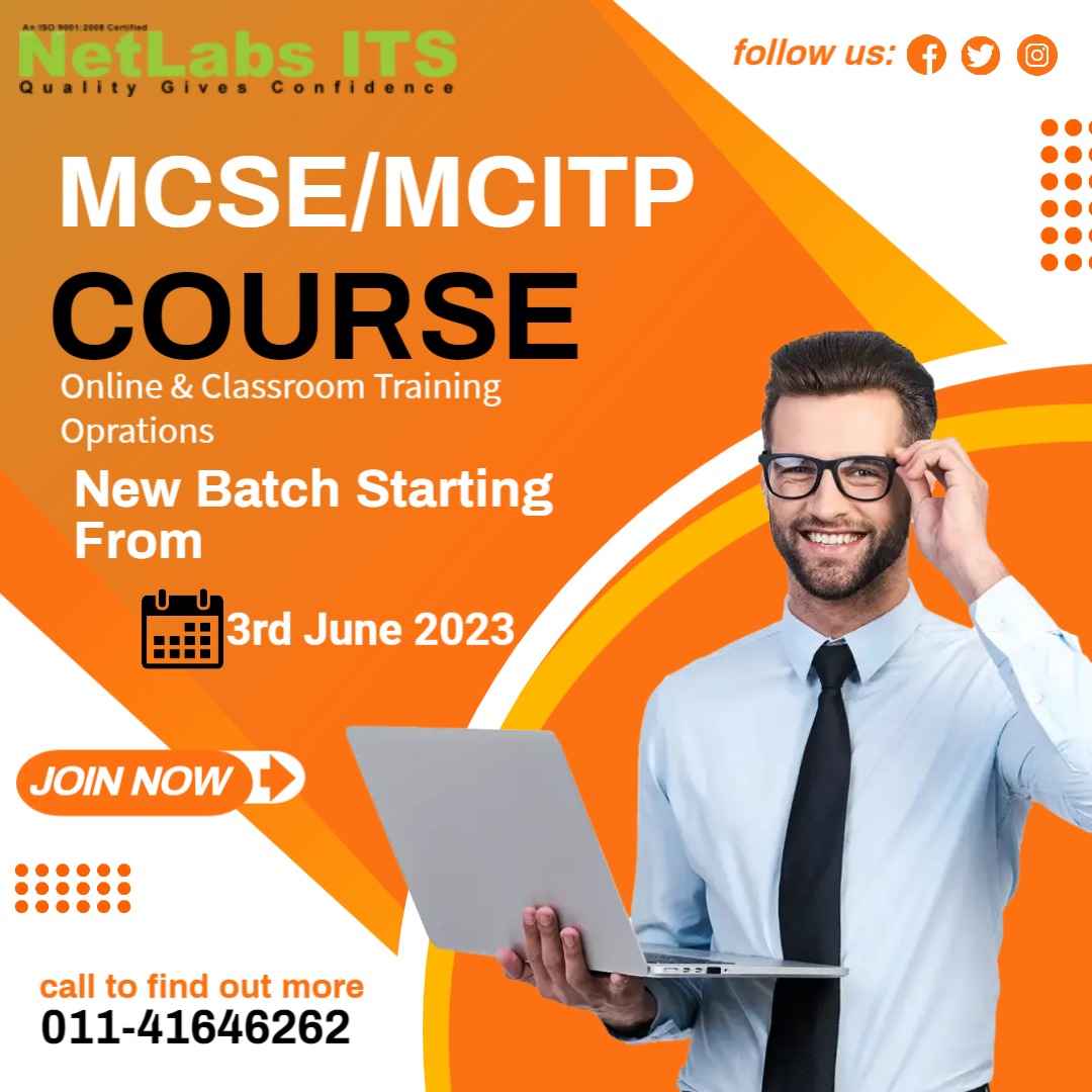 FarzanaWorld's tweet image. MCITP&apos;s new batch is starting on 3rd June. Registration is open at bitly.ws/EZr3

Call us at +91 -11- 41646262, 24641080, (+91) 9278208308

#mcse #mcitp #netlabsits