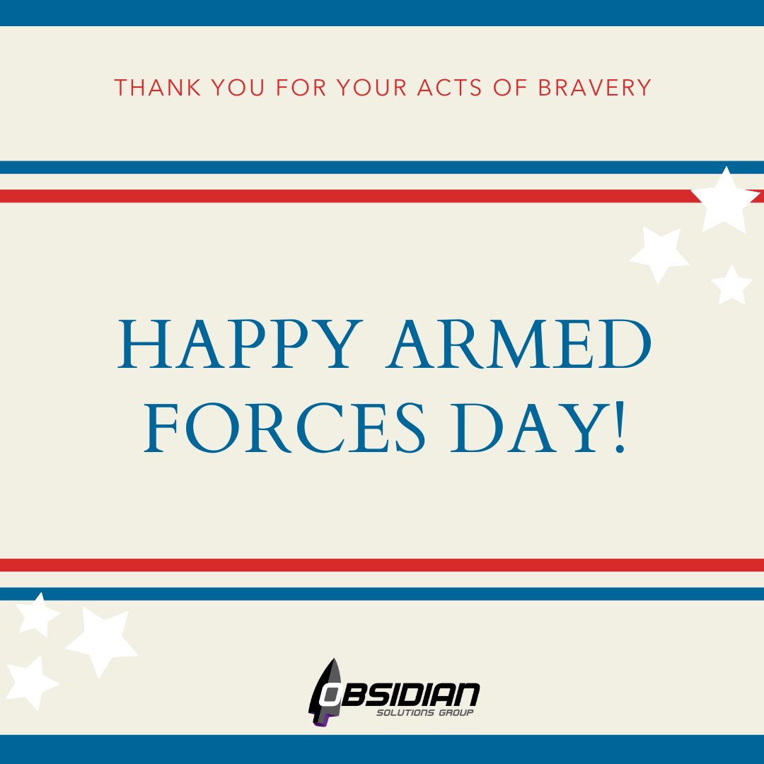 Today we celebrate Armed Forces Day as a way to show appreciation to those who are serving, or have served and protected our country. Thank you for your acts of bravery.
 
#ArmedForcesDay #brave #service #TeamOSG #federalcontracting