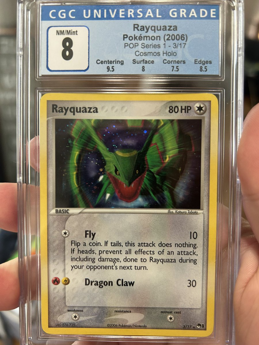 saillboat's tweet photo. GIVEAWAY ALERT 🚨🚨

Pop Series 1 Rayquaza Holo 🔥🔥

To win: 

Follow me and @adarklegacy 
RT🔄
Tag a homie that likes Gimli from LOTR 💍 https://t.co/zR8LvLdXpI