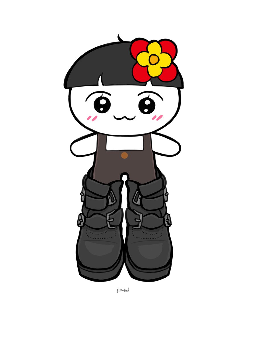 glittaered's tweet photo. hanamon with big boots https://t.co/xwKZLyUCEJ