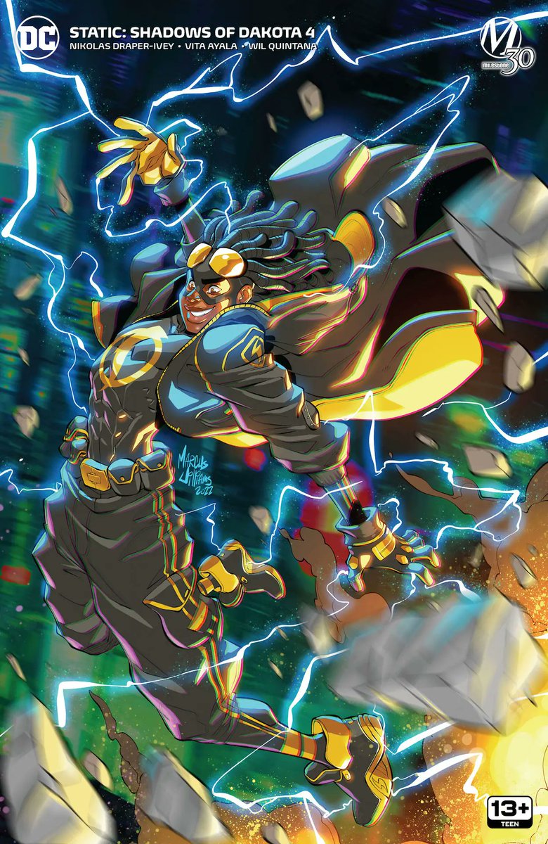 BuzzComics's tweet photo. Preview de Static: Shadows of Dakota #4 par Vita Ayala (@definitelyvita), Nikolas Draper-Ivey et Wil Quintana chez @DCOfficial #DCComics #Static #StaticShock #MilestoneComics #EarthM https://t.co/St2uJpWkwk https://t.co/iJJVdjcXq6
