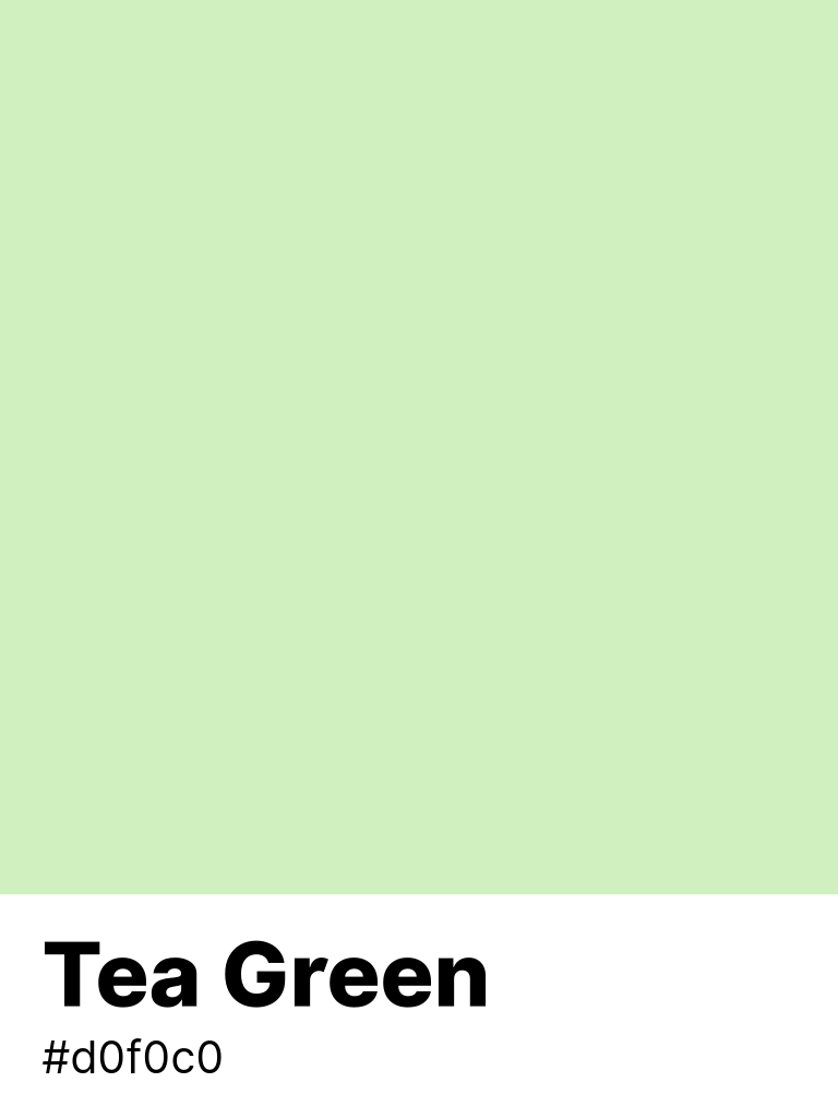 Color Parrot 🦜🤖 on Twitter "Tea_Green d0f0c0 https//parrot.color