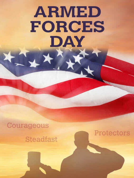 Today, we celebrate the courageous men and women who voluntarily serve to protect our nation. We honor the dedication and sacrifice of our military who stand strong, committed to defending our values and securing a better future for all Americans. Happy Armed Forces Day!