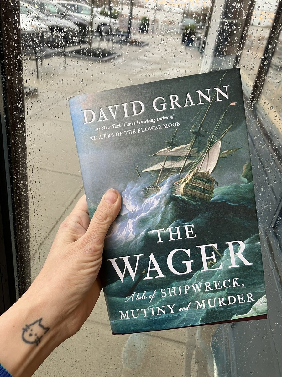#rainydayreads recommendation The Wager by <a href="/david_grann/">David Grann</a> Taste the salt on your tongue &amp; the hear the crash of the waves as you ride out the storm through this true story of shipwreck &amp; murder that reads like a #thriller 
#bnspired #booksbooksbooks #truthisstrangerthanfiction