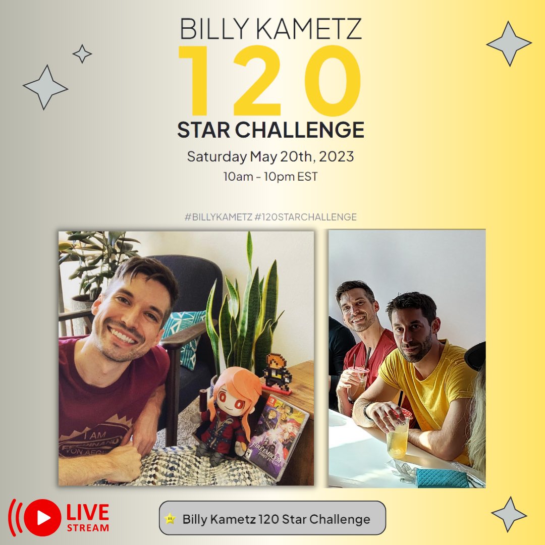 JoeZieja's tweet photo. It's been nearly a year since we lost one of the most cherished and love members of the voice acting community. Some of Billy's childhood friends are running an incredible charity stream today to support research for colon cancer, and I encourage everyone who can to go support. I miss you, friend.

https://t.co/eFOXFTFs4L

#BillyKametz #120StarChallenge