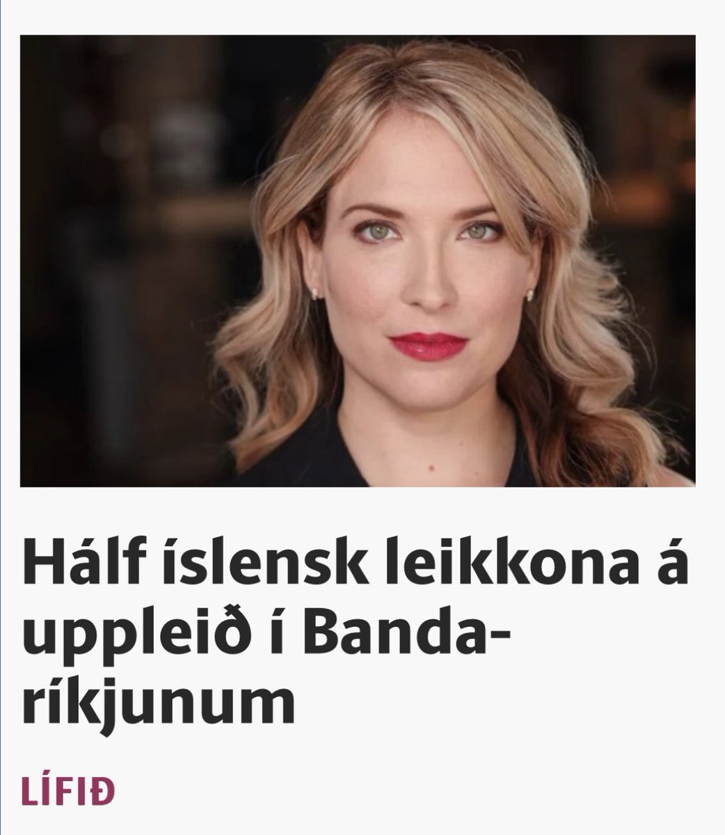 Er ekki ákveðinn munur á að vera hálf íslensk leikkona að hálfíslensk leikkona?