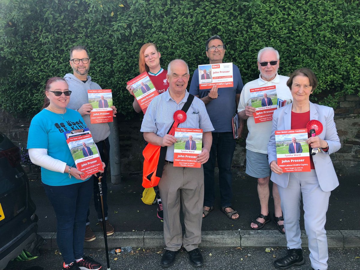 NiaGriffithMP's tweet photo. Pleasure to be out campaigning with John Prosser who has done so much for the local area...... litter picks, Tyisha foodbank, raising money thru car boot sales for local events. Council byelection 15th June Tyisha Ward. https://t.co/zcip6vOr2Y