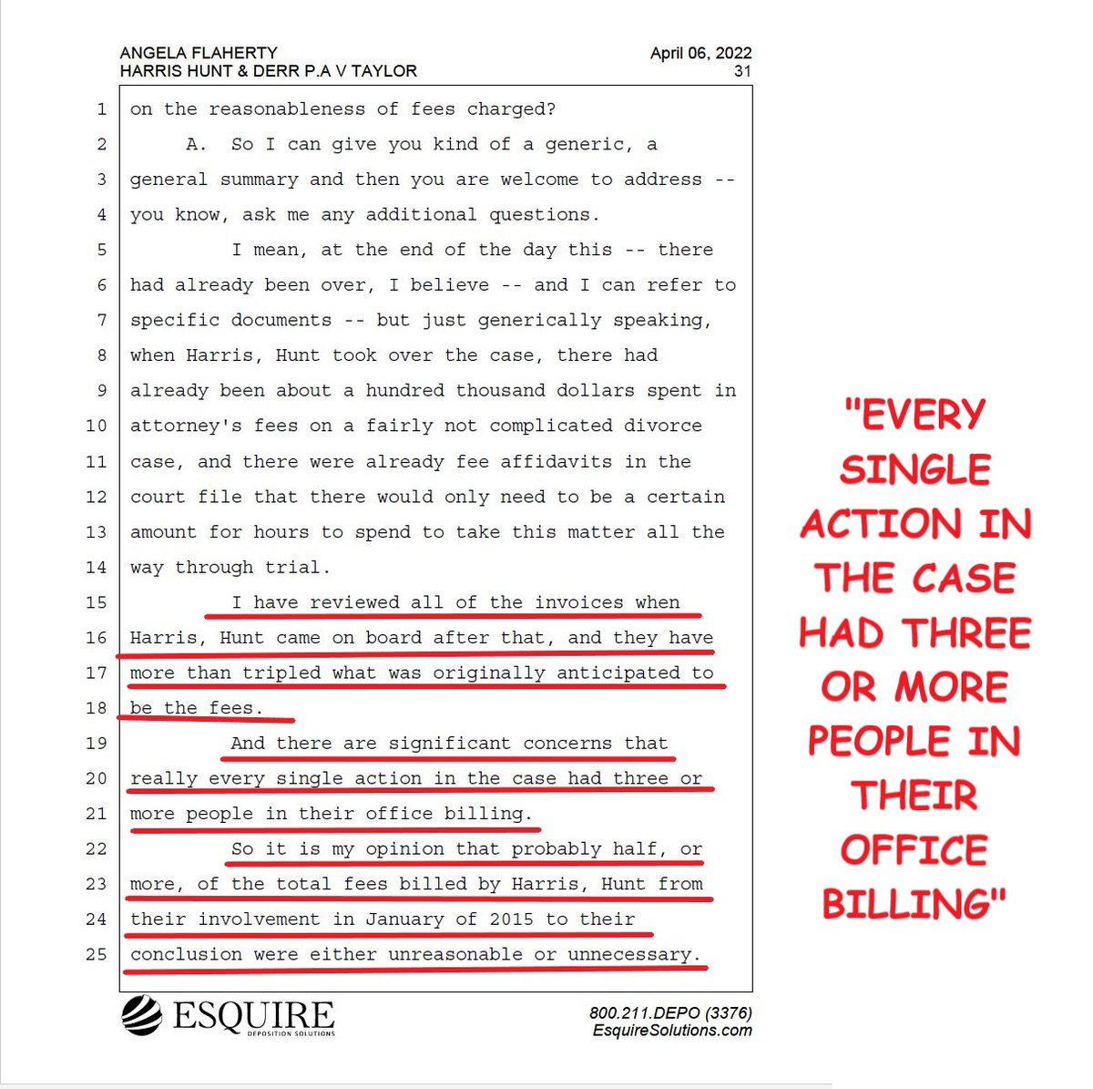 We've been going to court for 3 yrs re life ins.  Dr. Mark Flood's attorney argues about the wording in the final judgment. The court stated it's not written clearly. The wording was written by Flood's lawyer David Maney &amp; MY ATTORNEYS Who Failed Me Again harrishuntderr.com