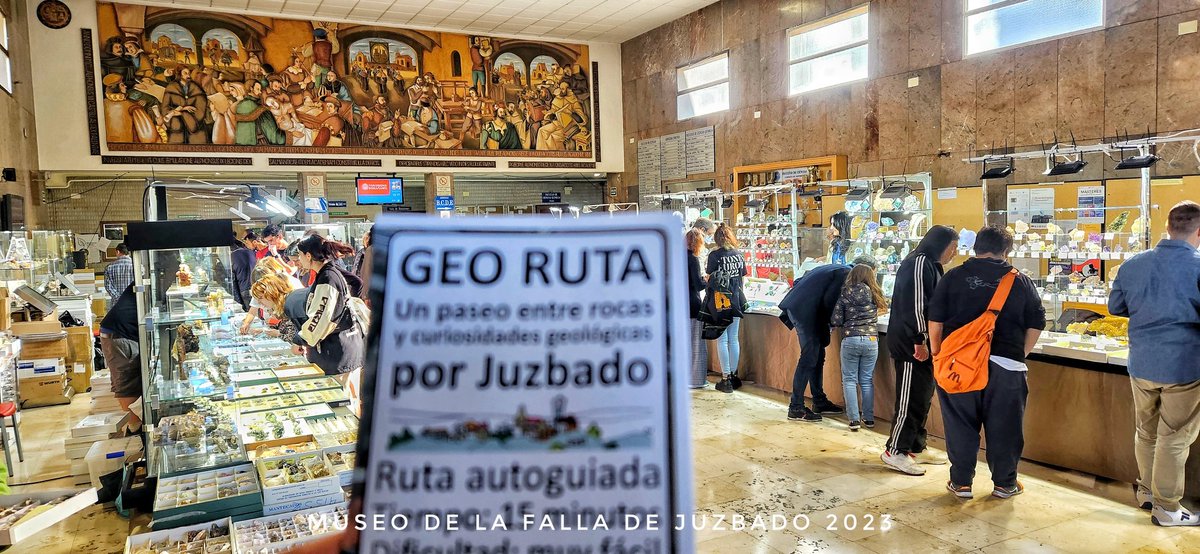 Museodelafalla's tweet photo. El #MuseodelaFalla de #Juzbado está este año presente en la #FeriadeMinerales de #Salamanca. Allí los visitantes podrán conocer la #georuta, las zonas de escalada o todos los recursos y servicios de #Juzbado2023 incluyendo, por supuesto, el Museo de la Falla. No os lo perdáis. https://t.co/C9I4seFDlY