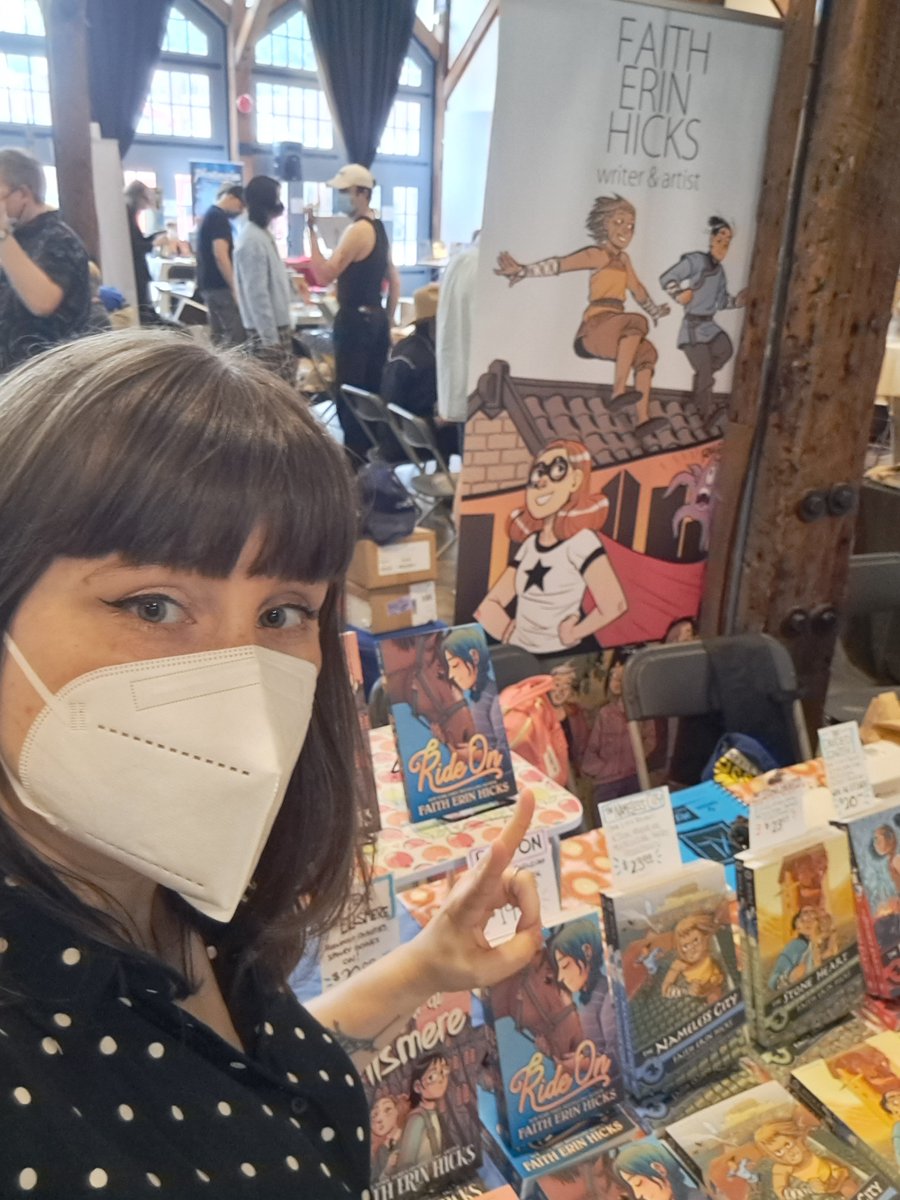 FaithErinHicks's tweet image. I am at Vancaf! Table C8 in the Exhibition Hall! Come say hi! #vancaf