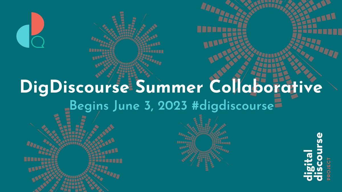 You #digdiscourse? Join the DigDiscourse Summer Collaborative, a free open online collaboration for humanities educators to explore, learn, create. For and by #NWP teachers, it’s designed to be flexible; 'tis summer after all😎 digdiscoursecollab.nwp.org <a href="/PhilWP86/">Philadelphia Writing Project</a> <a href="/DenverWP/">Denver Writing Project</a> <a href="/PennGSE/">Penn GSE</a>
