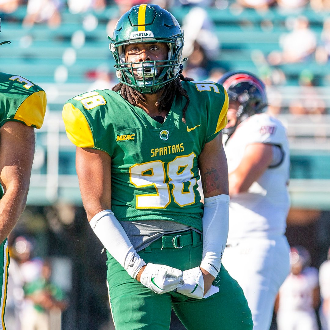 HBCUSports1's tweet photo. Countdown to HBCU Football (98) Days until Kickoff
* #98 DL Shamar Hill
* Norfolk State University
* Orlando Christian Prep (FL) https://t.co/8Q3yu42zMm