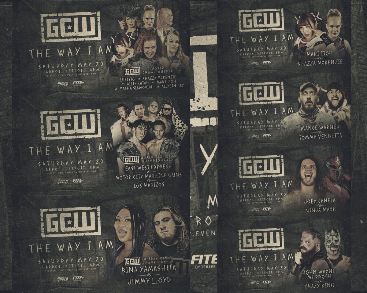 Tonight GCW is in Detroit for The Way I am 

Live on FitePlus 

#GCW #GCWTheWay
