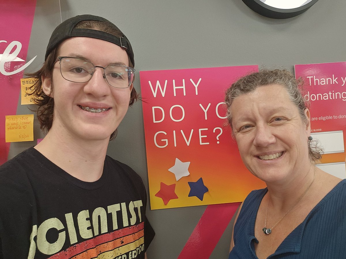 Why do I give blood <a href="/Versiti/">Versiti</a>?? To hang out with my son 🥰