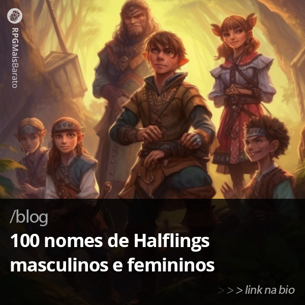 RPGMaisBarato's tweet photo. Sem ideias para seu Halfling?
Confira essas 100 ideias de nomes para essa raça pequenina e gentil de RPG e fantasia. ☺

#dnd #dungeonsanddragons #dungeonsedragons #ded #dnd5e
#rpgmaisbarato #rpg #rpgdemesa #ttrpg #tabletoprpg #rpgtabletop #lojarpg #lojaderpg https://t.co/td0P42yF9P