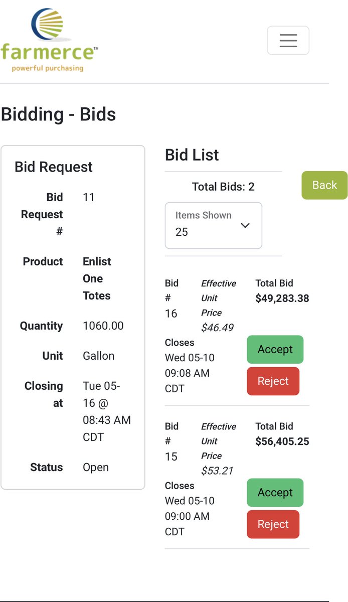 MidwestAgChem's tweet photo. Post products are on 🔥⁦ ⁦@FarmerceAg⁩. Check out these Enlist One totes priced at $47.63 delivered! Order now to get in time for post application. Not cheap enough? Put in a bid request and let their sellers bid on your business. #Spray23 #AgTwitter #plant23 https://t.co/4hm4VOr7tj