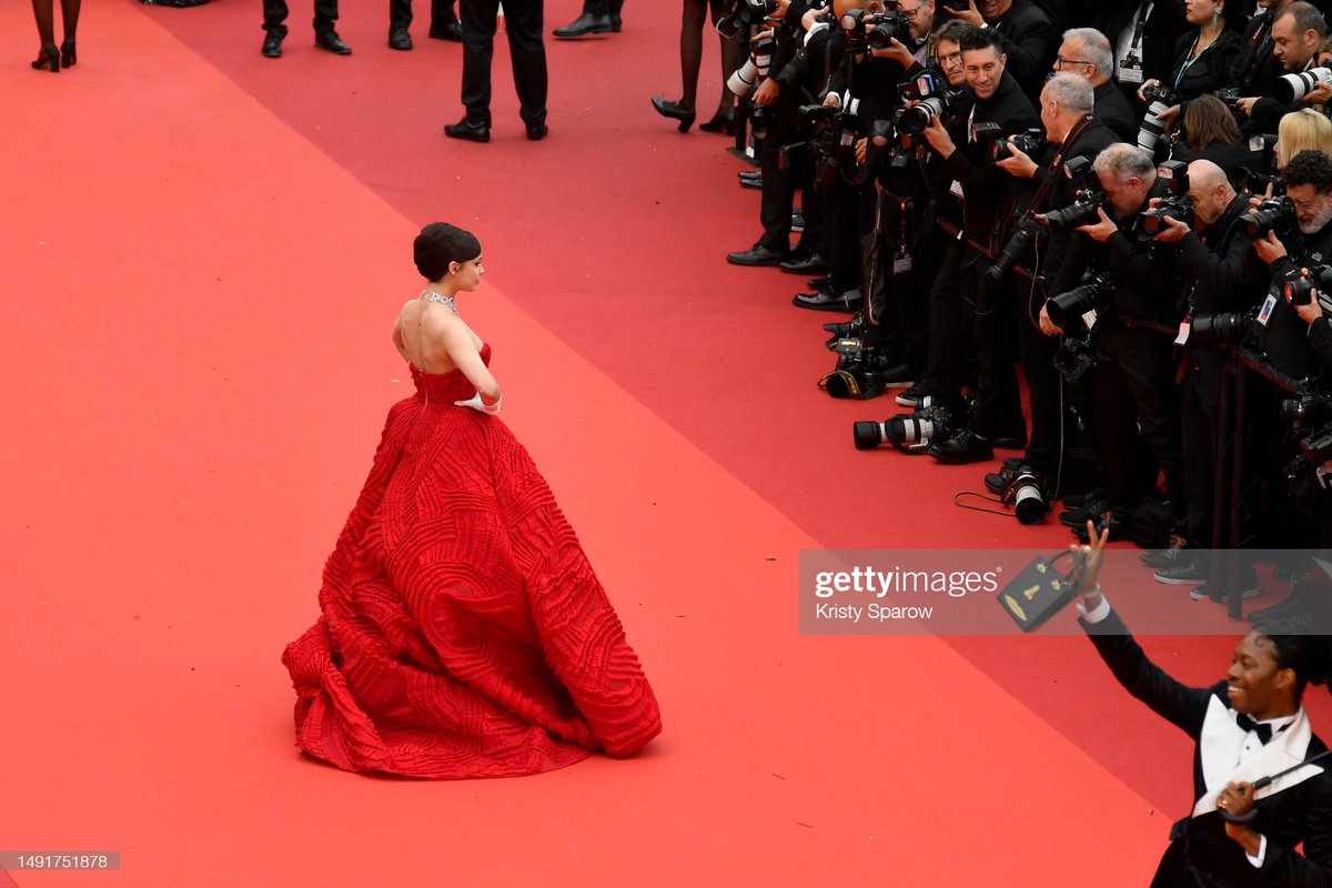 More pics of Sofia Carson attends the "Killers Of The Flower Moon" red carpet during the 76th annual Cannes film festival at Palais des Festivals #cannesfilmfestival #sofiacarson