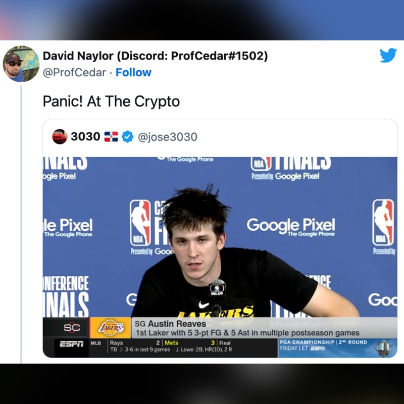ESPNLosAngeles's tweet photo. We really hope Emo Austin Reaves goes off tonight for the #LakeShow 🤘😆