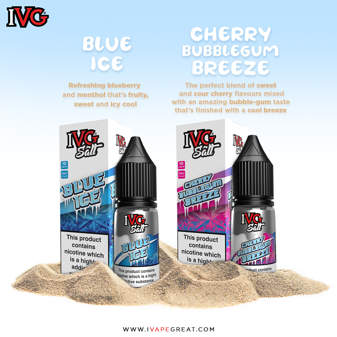 ivgeliquids's tweet photo. Juicy, wild and bursting with summer flavour.
Pick up these two icy flavours on our website, available now!

#ivapegreat #summerready #summervibes #quitsmoking #nicsalt #quitwithivg #IVGsalt #IVGeliquid https://t.co/IeDSYcnHPB