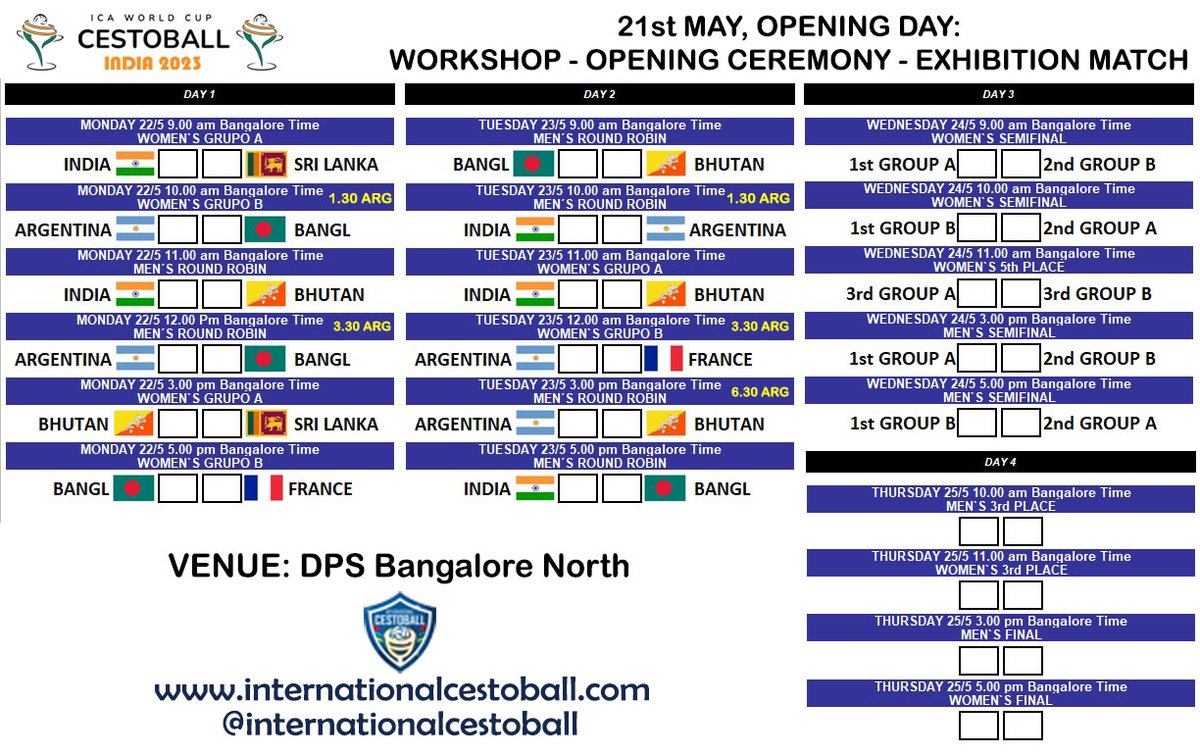 -MUNDIAL DE CESTOBALL
.
Fixture
.
⚠️ NO OLVIDES: Me Gusta, comentar y compartir para colaborar con la difusión de un 📷 DEPORTE ARGENTINO
.
#cestoball #deporte #deporteargentino #deportenacional #Noticias