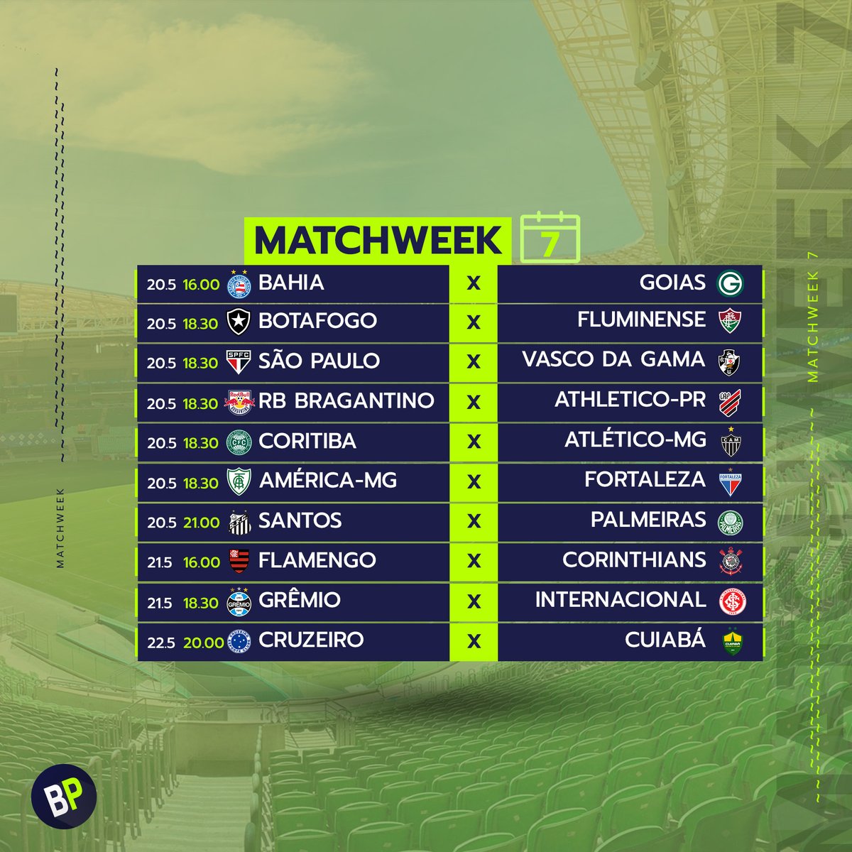 Brasileirão Play EN on Twitter " ️ ᴛᴀᴋᴇ ɴᴏᴛᴇ! THESE ARE THE CROSSES OF