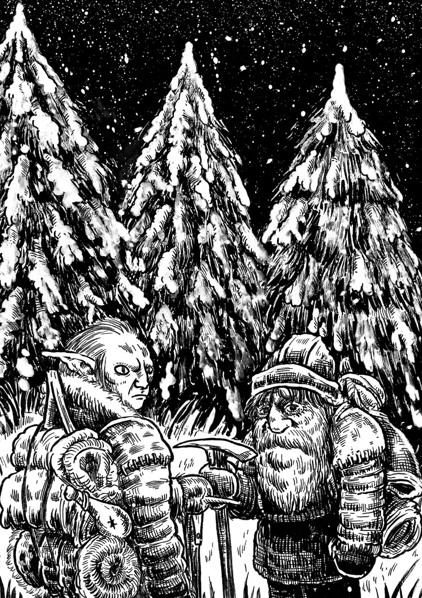 crawlstilho's tweet photo. Cold night
Made for the month of May at @inkpotionstudio
https://t.co/OmK6jBUnvn
#oldschool #blackandwhiteart #osr #ttrpg #gear #equipment #snow #items #rpgart #inkpotion #inkpotionstudios #tundra #hexcrawl #snowcrawl #cold #crawlstilho https://t.co/86RRyYdElp