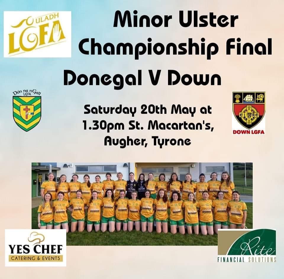 Ulster Minor Champions 🟢🟡🏆Congratulations to the Minor Donegal Team and Crana College students Rhíanna McColgan, Tara Rose Mahon and Ava Walsh  who won the Ulster Championship Final today in Augher against Down. We are very proud of you all. Enjoy the celebrations. 😃💪🏼💚