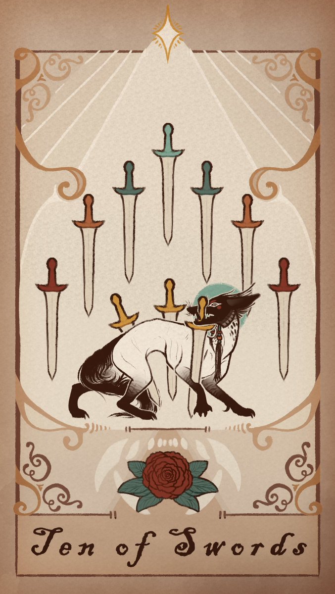 ratbyart's tweet photo. 10 OF SWORDS - Vent piece from ~Jan-Feb 2023 https://t.co/HrtHiXF8FV