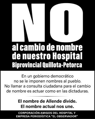 No al cambio de nombre....