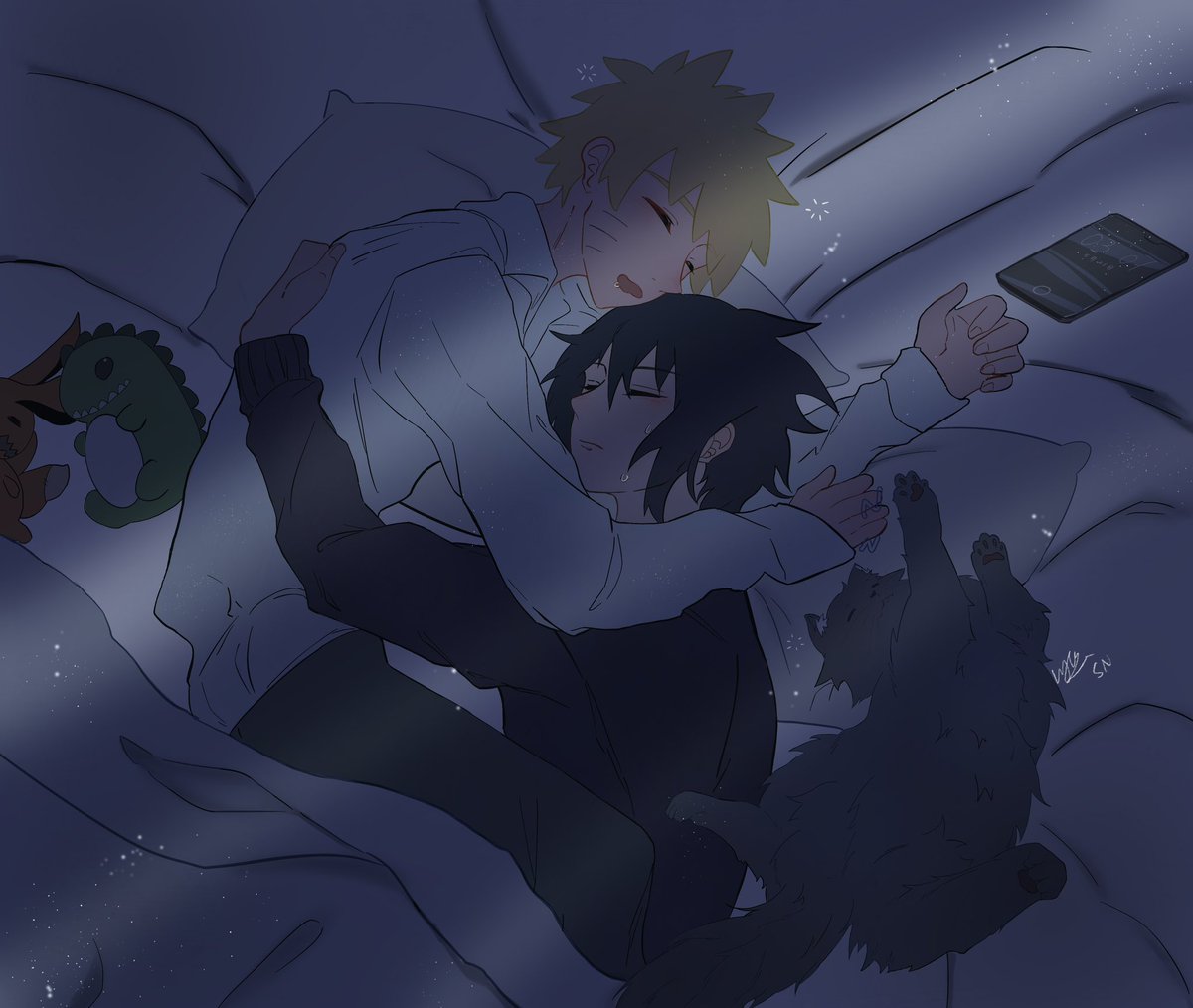 #sasunaru 
#サスナル
 🍅🍥Sleeping 😗😗