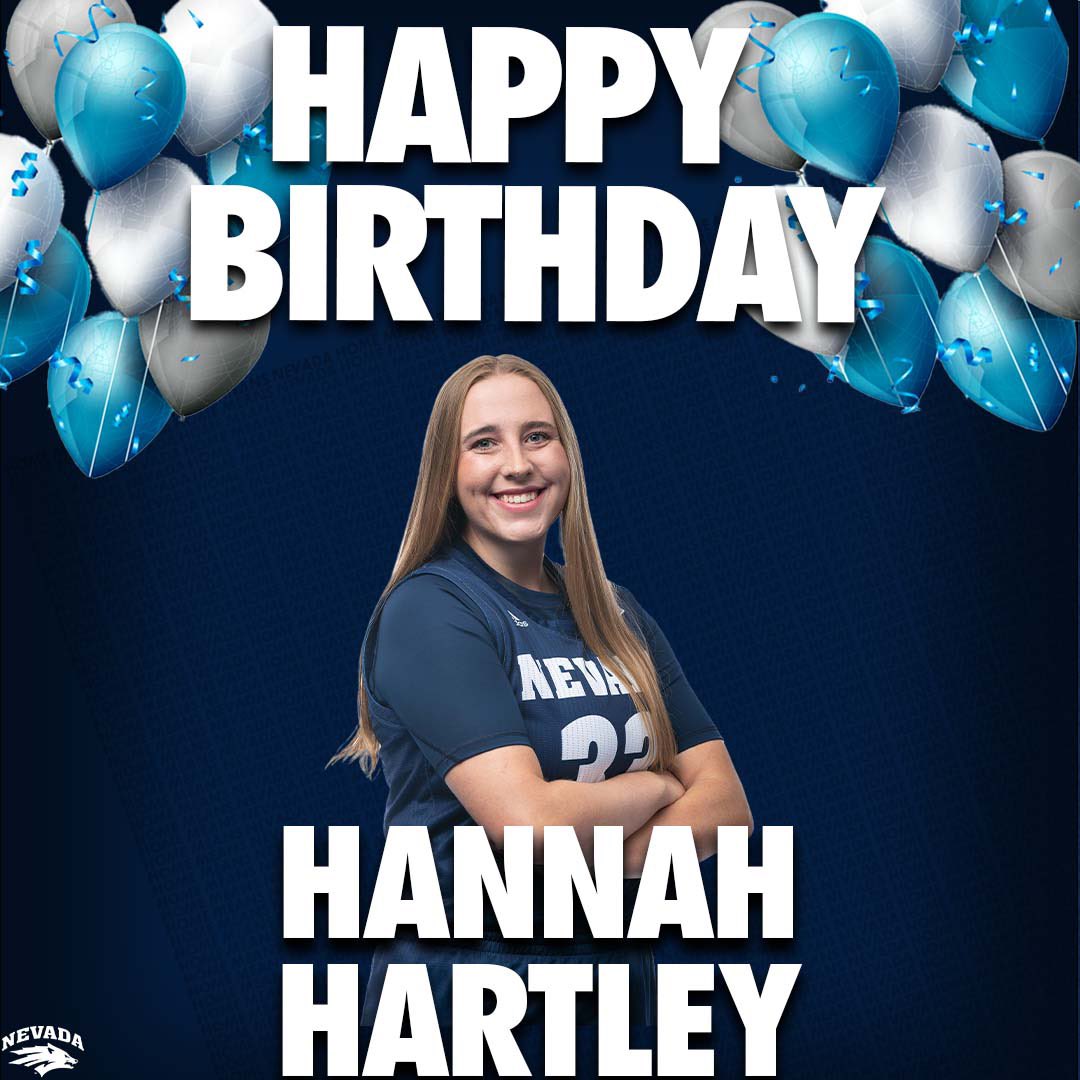 NevadaWBB's tweet photo. Join us in wishing a happy birthday to Hannah Hartley! 🥳🎉

#BattleBorn // #RunTogether https://t.co/mxp1vVxYsu