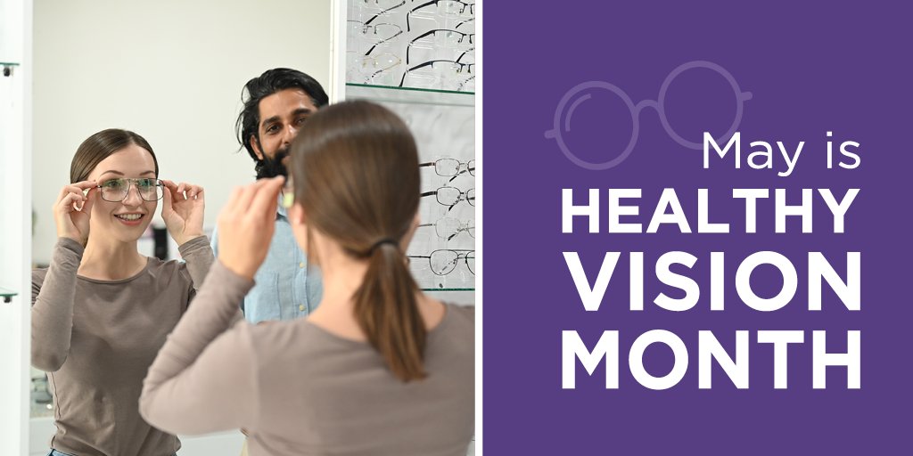 May is #HealthyVisionMonth! Your eyes can tell you a lot about your overall health, including your risk for certain serious health conditions including diabetes, cancer and more. Protect your vision by getting an eye exam each year! #eyehealth #healthyeyes <a href="/NatEyeInstitute/">NEI</a>