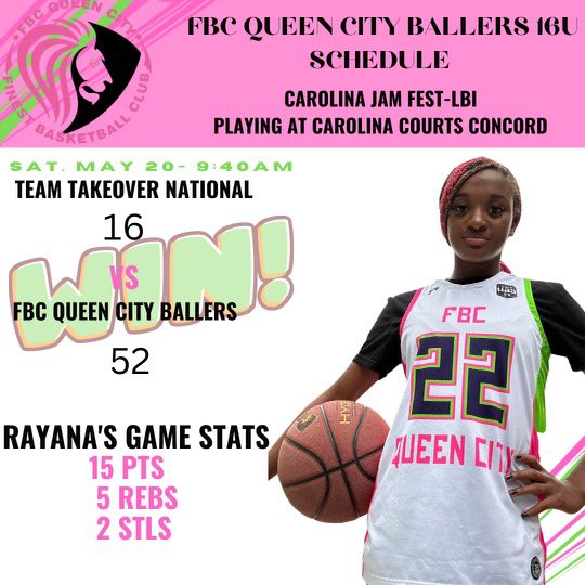 Great win vs team takeover... one more game today. Let's go Queen City!