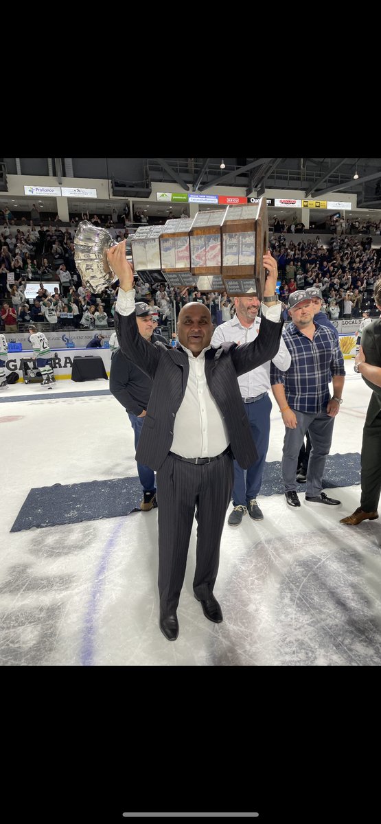 JagBal's tweet photo. No better feeling being apart of the @SeattleTbirds and winning the Ed Chynoweth Cup and @TheWHL Champions! https://t.co/bRzZD9l6T8