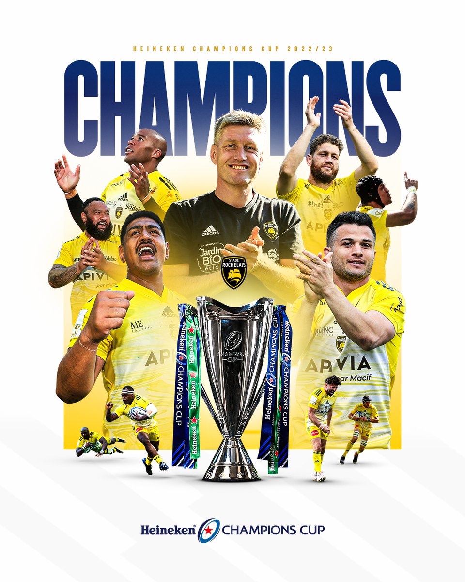 Back-to-back 𝐂𝐇𝐀𝐌𝐏𝐈𝐎𝐍𝐒 🔥

@StadeRochelais lift the #HeinekenChampionsCup trophy 🏆

Head to our TikTok livestream for the celebrations NOW 👉 bit.ly/43djvZV