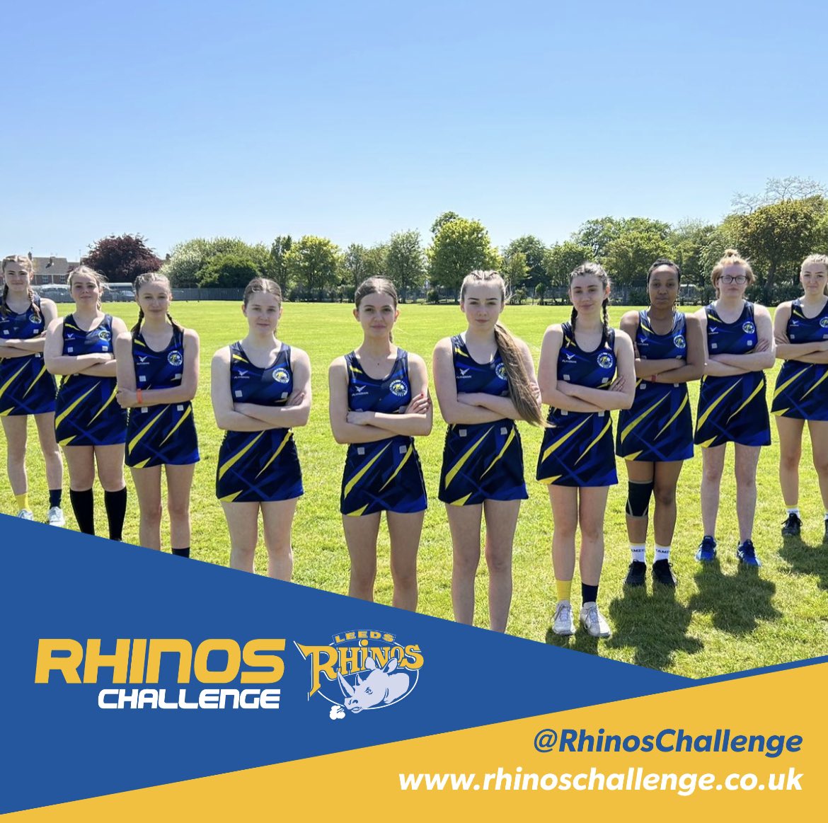 redmashman74's tweet photo. @TamesideNC u15s starting the day off with a pic with @Paige_kindred before a fab day of netball in the sunshine @RC_Netball #rhinosweekender #butlins #rhinos https://t.co/fdeihLbwfc