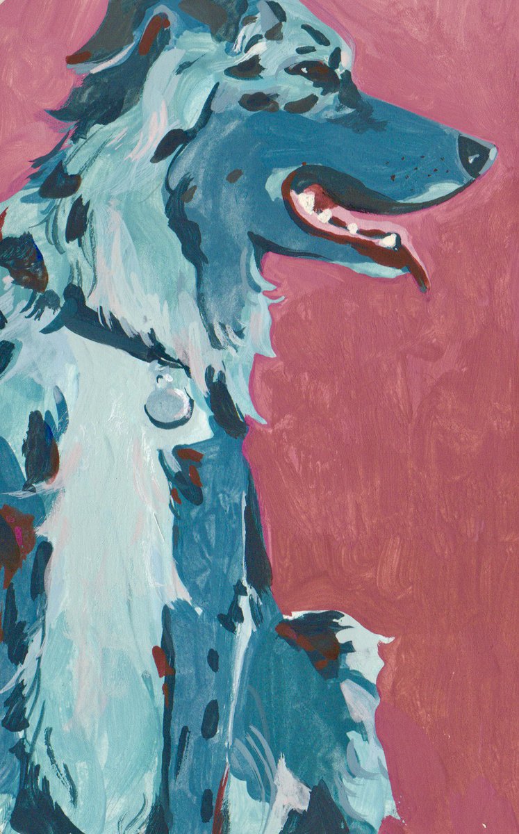 dannypopovici's tweet photo. Still holding strong with my 100 paintings in a hundred days 

My dog Ollie deserves your attention 

Painting 54/100 https://t.co/8WSCiP7ard