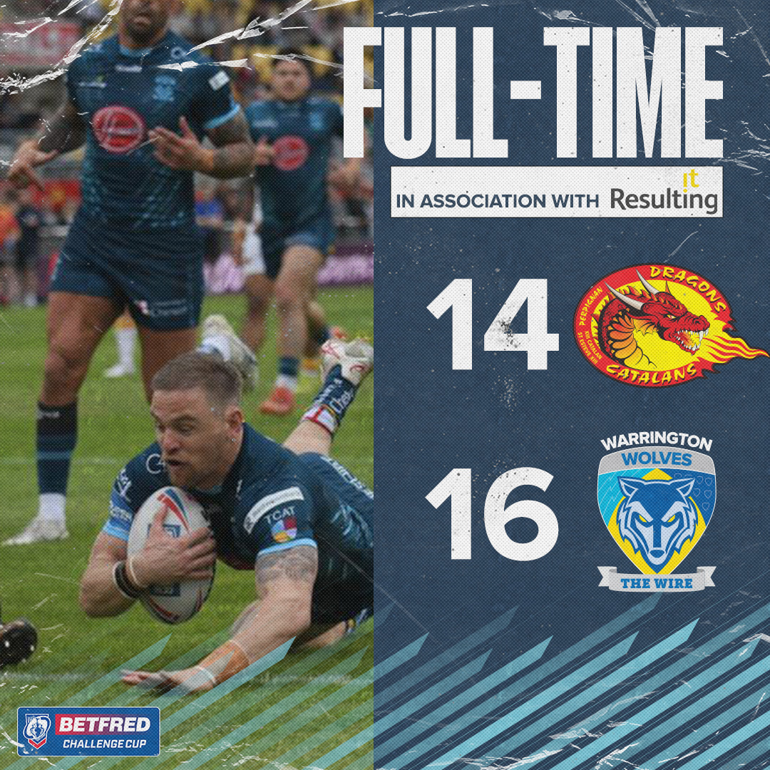 WarringtonRLFC's tweet photo. 🏁 FT with @ResultingIT 

OHHHHHHHHHH YESSSSS!! We're through to the quarters! https://t.co/Opg9Q71IOh